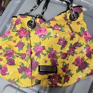 Betsey JOHNSON Floral Yellow and Pink Women's Bag